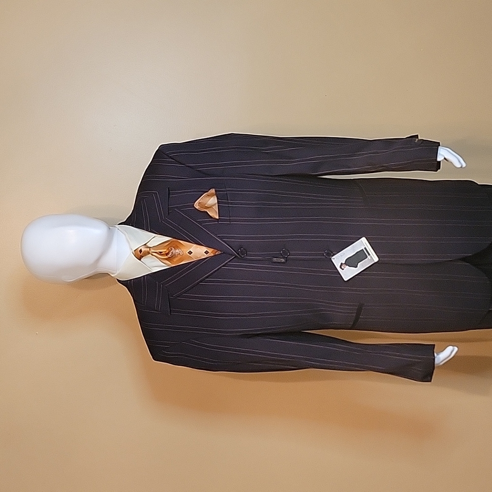 Men Black and Rust size 46L J. Anthony Brown New Dress suit